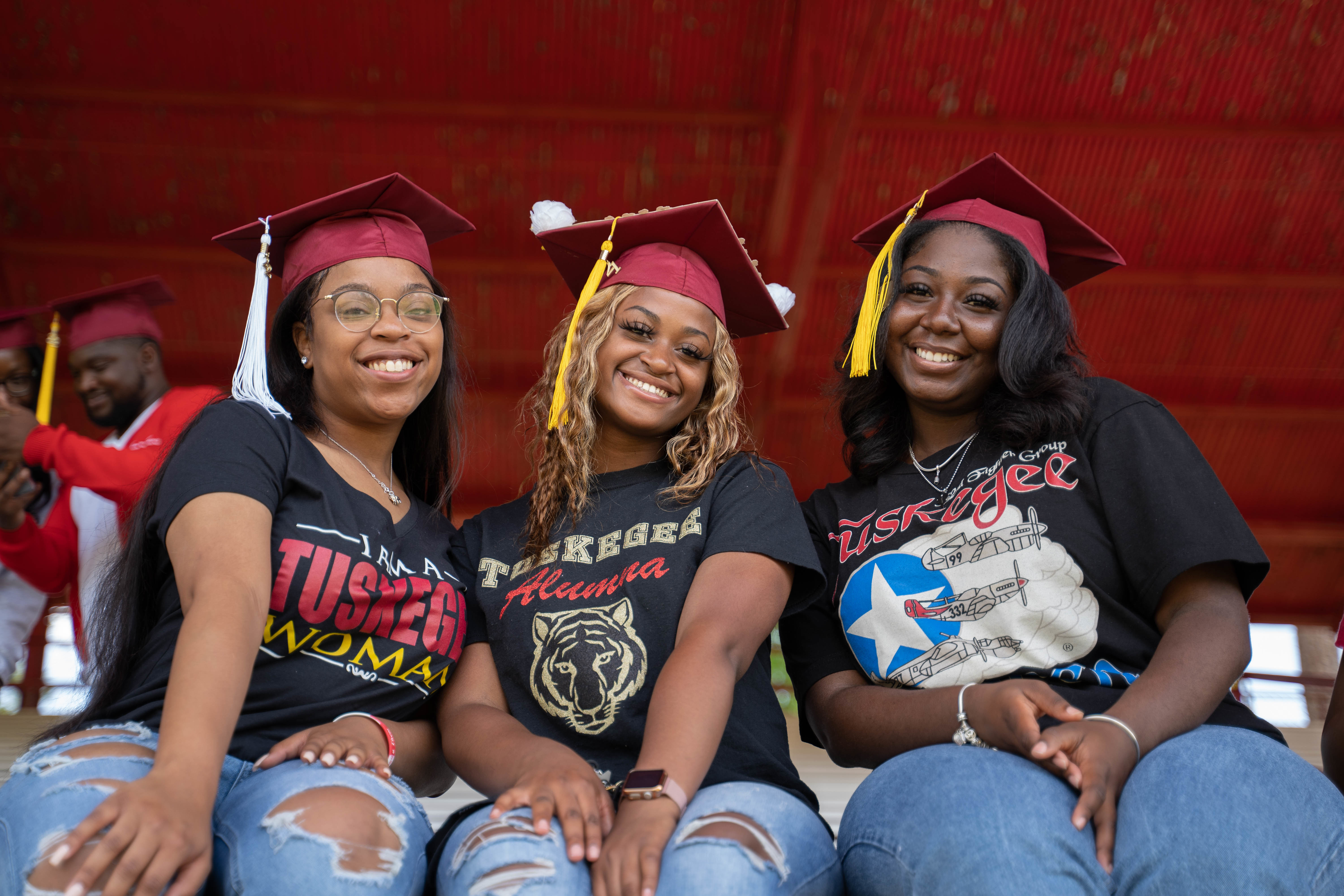 Three Students smiling